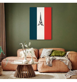 Seinapilt - French Flag With Graphic Eiffel Tower