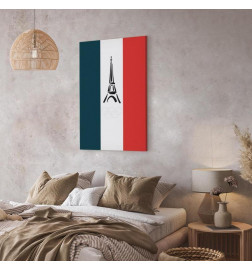 Tablou - French Flag With Graphic Eiffel Tower