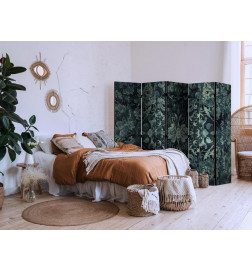 Biombo - Oriental Carpet Pattern - Emerald Ornaments and Rubbed Patterns