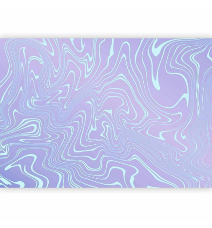 Fotobehang - Sea Abstraction - Intriguing Composition of Wavy Shapes in Shades of Blue