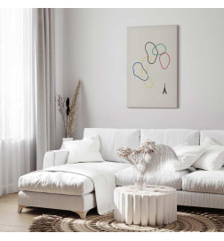 Canvas Print - Colorful Rings - Digital Graphics - Minimalism