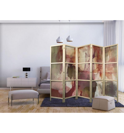 Japonska pregrada - Rose Abstraction - Spilled Watercolor Paint in Spring Colors