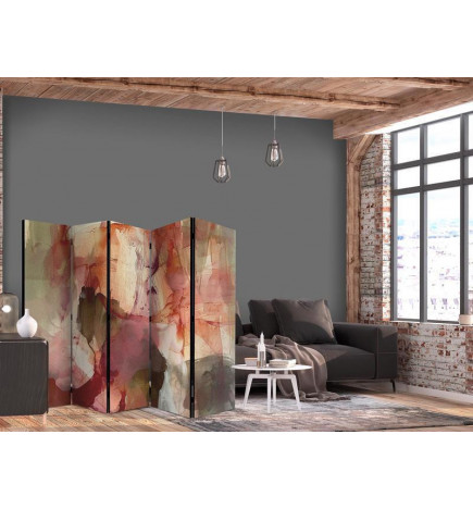 Room Divider - Rose Abstraction - Spilled Watercolor Paint in Spring Colors