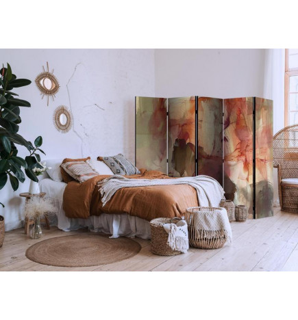 Room Divider - Rose Abstraction - Spilled Watercolor Paint in Spring Colors