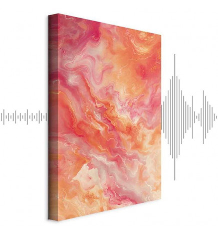 Tablou - Fiery Colors - Dynamic Shapes in Colors of Fire and Pink