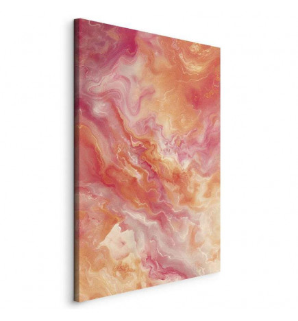 Tablou - Fiery Colors - Dynamic Shapes in Colors of Fire and Pink