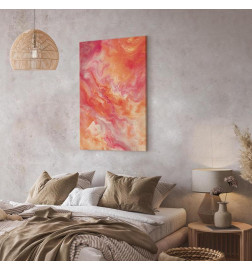 Quadro - Fiery Colors - Dynamic Shapes in Colors of Fire and Pink