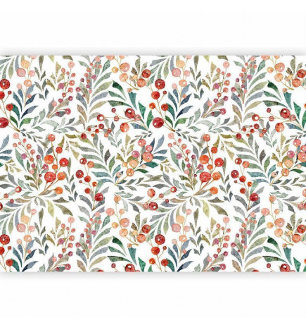 Mural de parede - Leaves of Red Berries