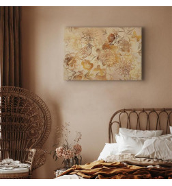 Schilderij - Golden Mosaic of Nature (1 Part) Wide
