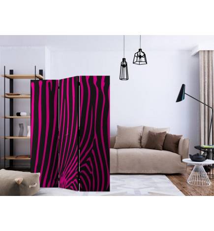 Paravent 3 volets - Zebra pattern (violet) [Room Dividers]