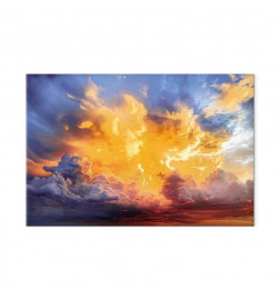 Tablou - Beautiful Sunset - Clouds in Warm Shades