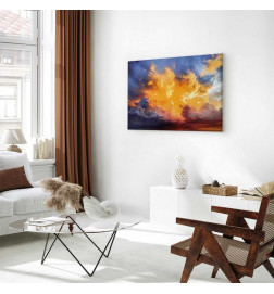 Canvas Print - Beautiful Sunset - Clouds in Warm Shades