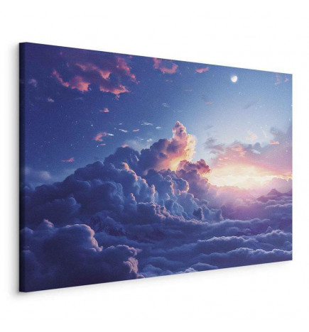 Quadro - Night Concert in the Mountains: Clouds Illuminated by the Last Rays of the Sun