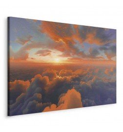 Leinwandbild - When Dawn Tickles the Clouds: A Spectacle of Colors on the Morning Sky