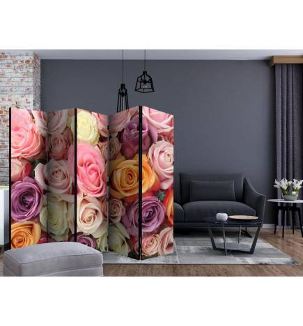 Biombo - Pastel roses II [Room Dividers]