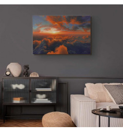 Leinwandbild - When Dawn Tickles the Clouds: A Spectacle of Colors on the Morning Sky