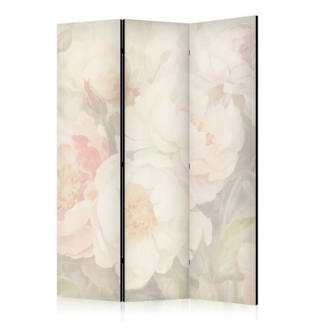 Aizslietnis - Blooming Peonies - Bright Large Flowers Enveloped in White Mist