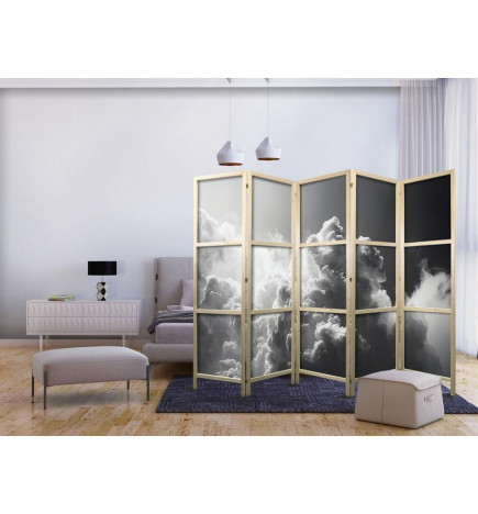 Japanese Room Divider - Extraordinary Phenomenon: The Sun Illuminating Dark Clouds