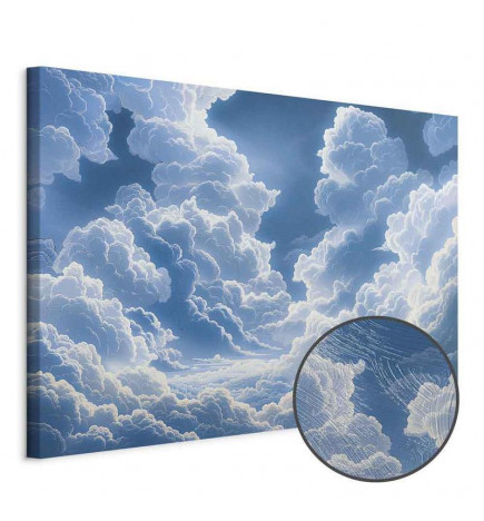 Slika - Blue Sky Breaking Through White Fluffy Clouds