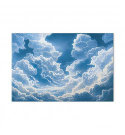Leinwandbild - Blue Sky Breaking Through White Fluffy Clouds