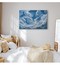 Tableau - Blue Sky Breaking Through White Fluffy Clouds