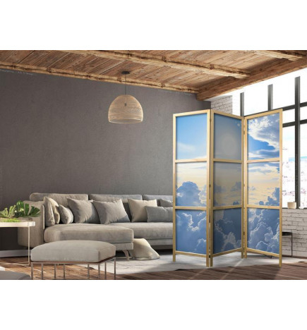 Japanese Room Divider - Symphony of Light: Sun and Clouds Collaborating on a Beautiful Sky