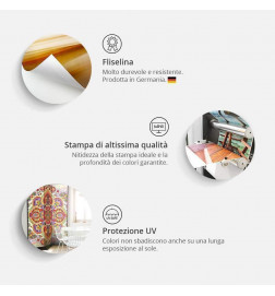 Paravento - Italian Landscape - Lake Como Painted in Shades of Blue