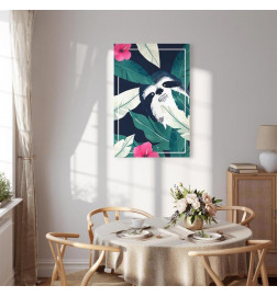 Schilderij - Sloth in the Tropics (1 Part) Vertical