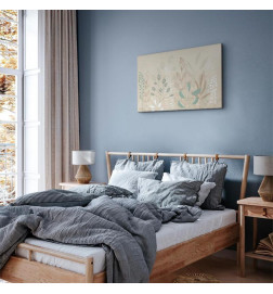 Quadro - Morning in the Meadow - Various Pastel Plants on a Beige Background