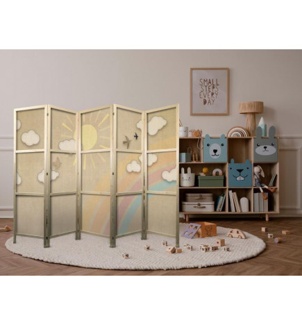 Paravan japonez - Holiday Sky - A rainbow on a sunny day and flying birds