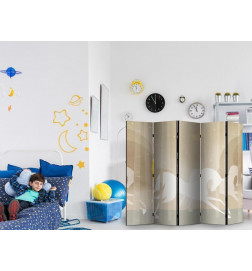 Room Divider - Moonlit Steeds - Horses Galloping Among Trees on a Starry Night