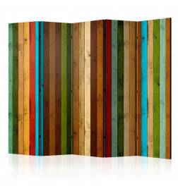 Room Divider - Wooden rainbow II [Room Dividers]