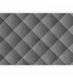 Papier peint - Grey symmetry - geometric pattern in concrete pattern with light joints