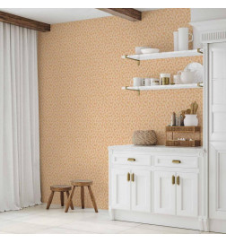 Tapisserie murale - Tiny Dots - optimistic pattern in peach colors