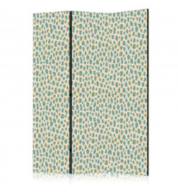 Sirm - Giraffe Pattern - Animal Pattern in Turquoise Spots on a Light Background