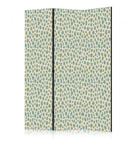 Sirm - Giraffe Pattern - Animal Pattern in Turquoise Spots on a Light Background