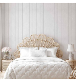 Wallpaper - Vertical Lines - White background with a delicate wood pattern vertically