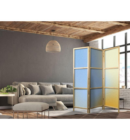 Japanese Room Divider - Energetic Gradient - Gradient Composition in Vibrant Colors