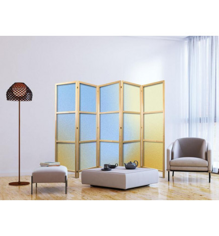 Paravento giapponese - Energetic Gradient - Gradient Composition in Vibrant Colors