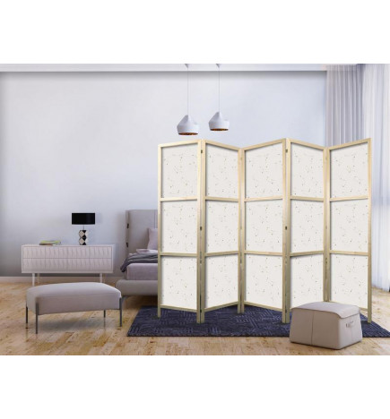 Japanischer Paravent - Star Map - Delicate Constellations in Warm Shades