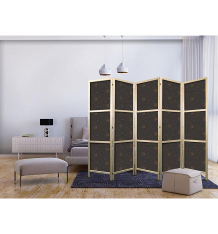 Paravan japonez - Night Sky - Artistic Composition of Suns and Planets on a Black Background