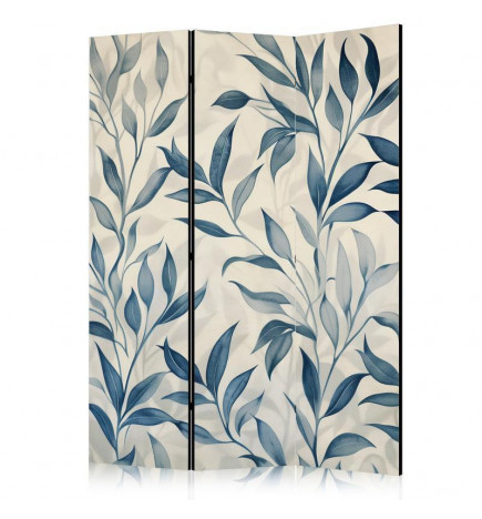 Aizslietnis - Leaves in Blue Colors - Delicate Botanical Motif