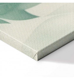 Slika - Watercolor Botanical Motif Delicate Green-Beige Leaves