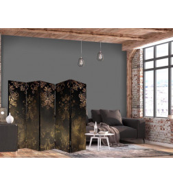 Paravent - Baroque Ornaments in Patinated Gold and Bronze - Retro Motif