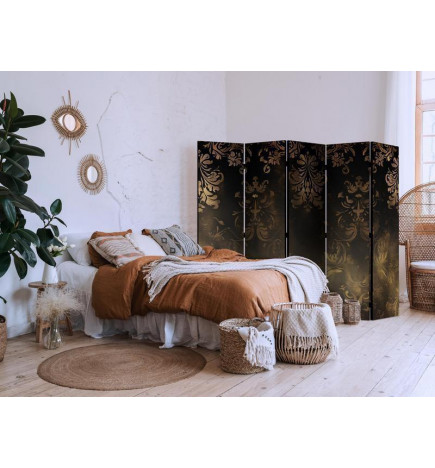 Paravent - Baroque Ornaments in Patinated Gold and Bronze - Retro Motif