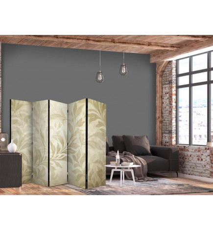 Pertvara - Botanical Motif with Leaves and Vines in Sandy Colors