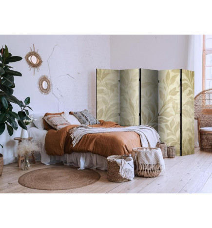 Paravan - Botanical Motif with Leaves and Vines in Sandy Colors