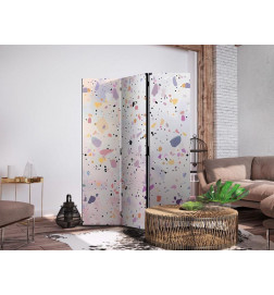Vouwscherm - Terrazzo in Confetti Style - Violet-Pink - Colorful Pattern