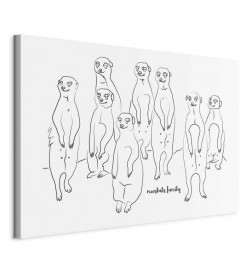Slika - Animal Patrol (1-part) - Meerkats on Black and White Background