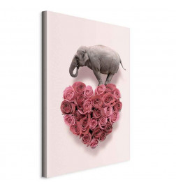 Tableau - Elephant Lover (1-part) - Elephant Amid Pink Flowers